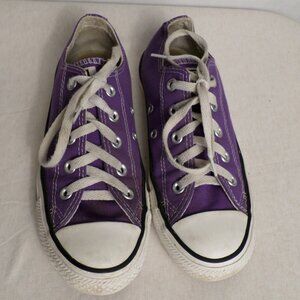 Chuck Taylor Converse All Stars OX Purple & White Sneakers M 4 W 6 Lace Up